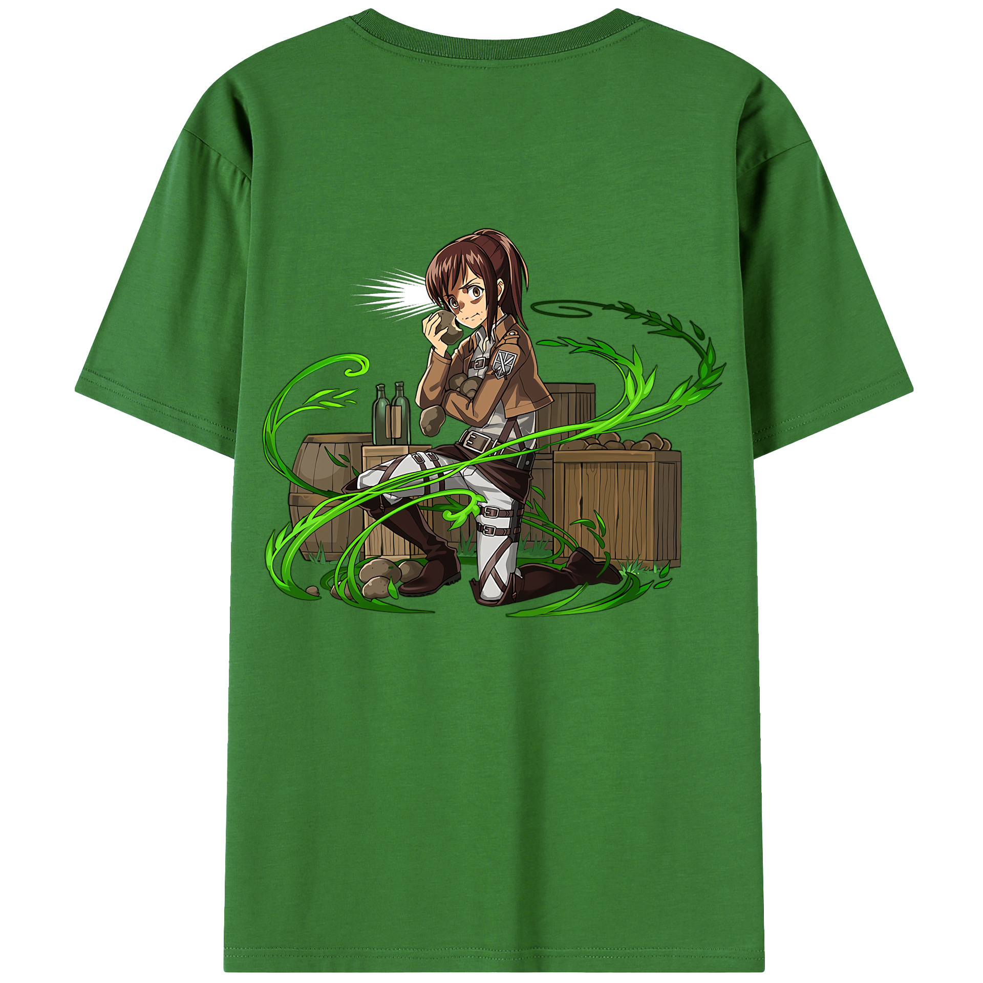 （画像用） 進撃の巨人 サシャ·ブラウス Attack on Titan Sasha Blaus レディース半袖Tシャツ(バックプリント)